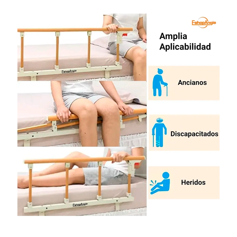 BARANDA DE CAMA LATERAL ANTICAIDA PARA CUIDADO ADULTO MAYOR - 2