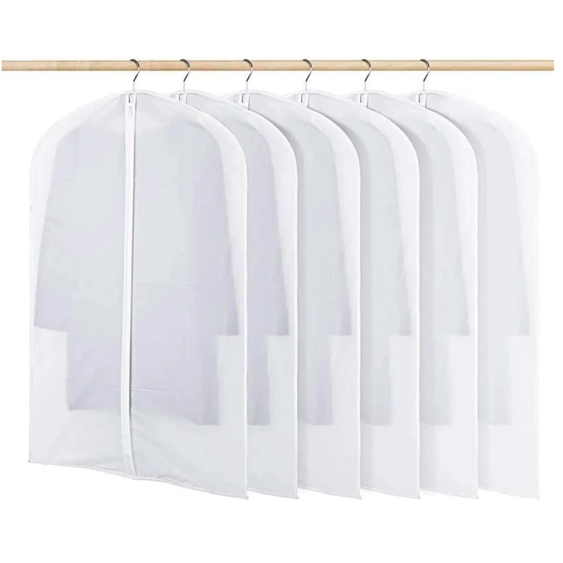 X6 BOLSA COLGANTE TRANSPARENTE CUBRE TRAJE PROTECTOR DE ROPA - 1