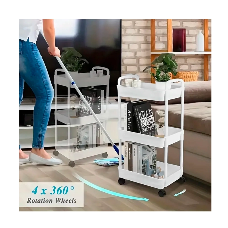 CARRITO ORGANIZADOR CON RUEDAS ASAS MULTIUSO 3 NIVELES - 6