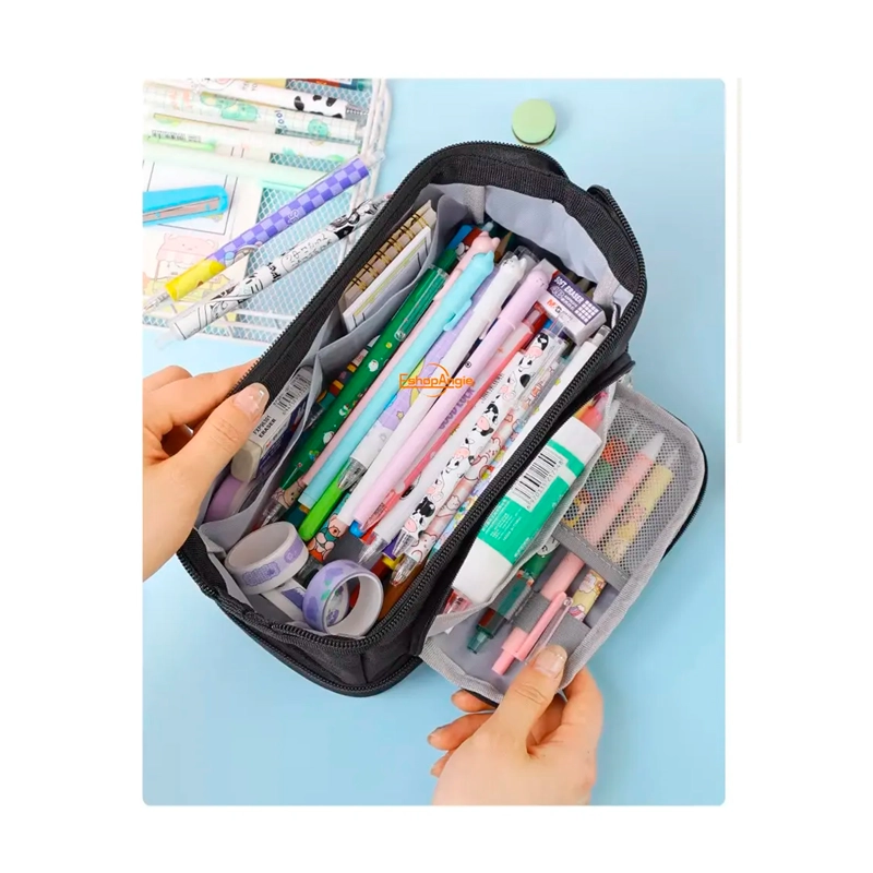 ESTUCHE PARA LAPICES GRAN CAPACIDAD DOBLE CAPA ORGANIZADOR - 5