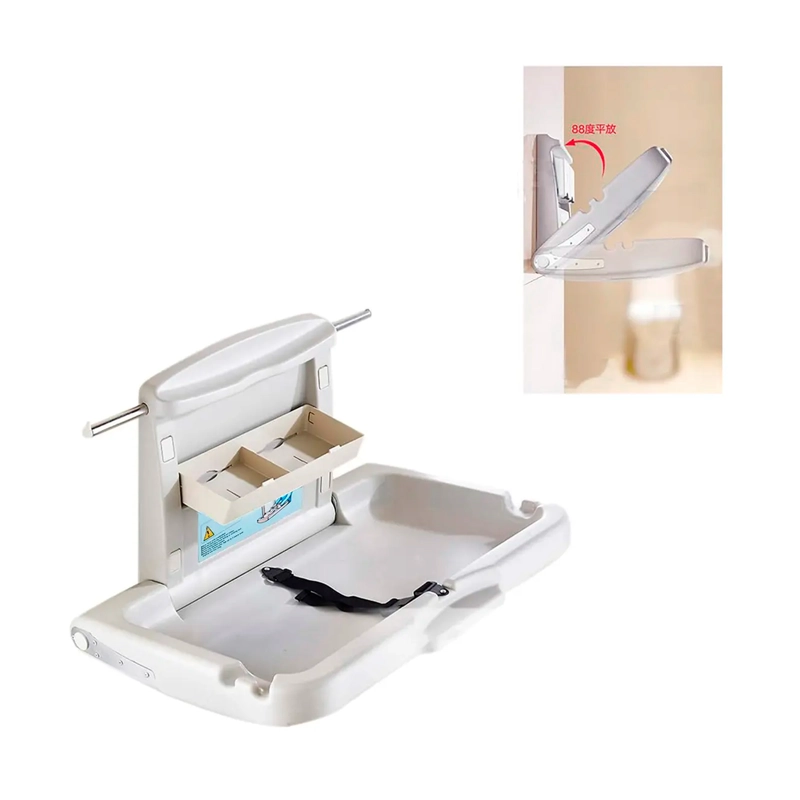 MUDADOR CAMBIADOR PLEGABLE PARA BEBE HORIZONTAL BAÑO PUBLICO - 2