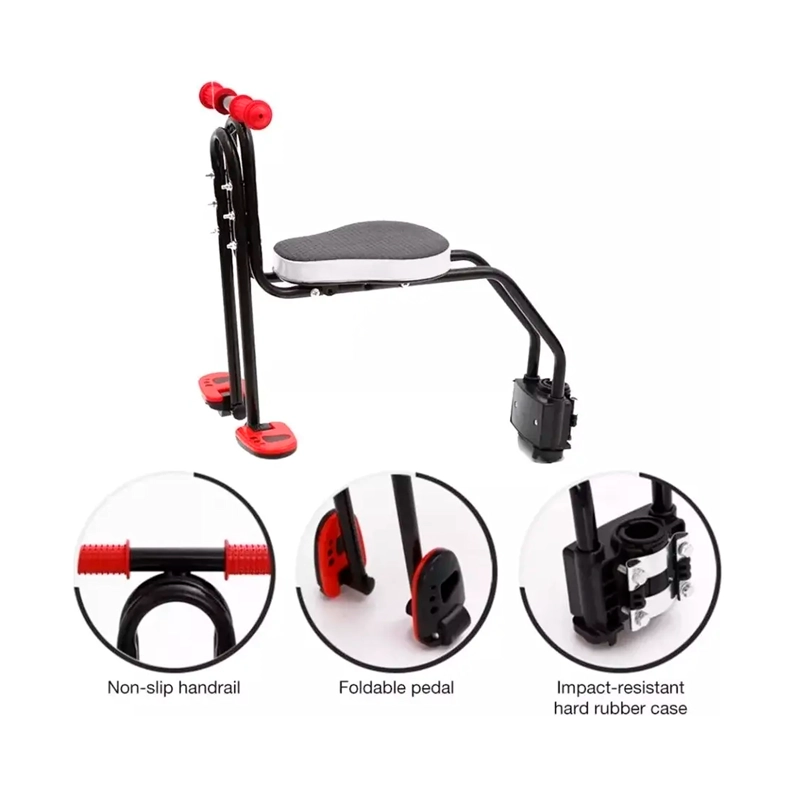 SILLA SOPORTE ASIENTO DELANTERO NIÑOS PORTA BEBE BICICLETA - 6