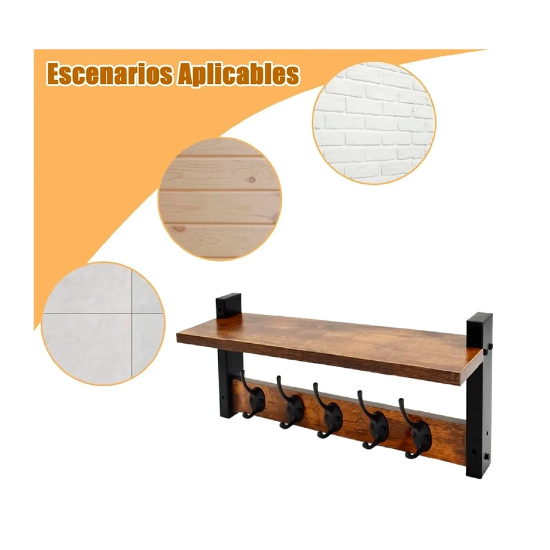 REPISA PERCHERO ESTANTE DE PARED ESTANTERIAS - 4