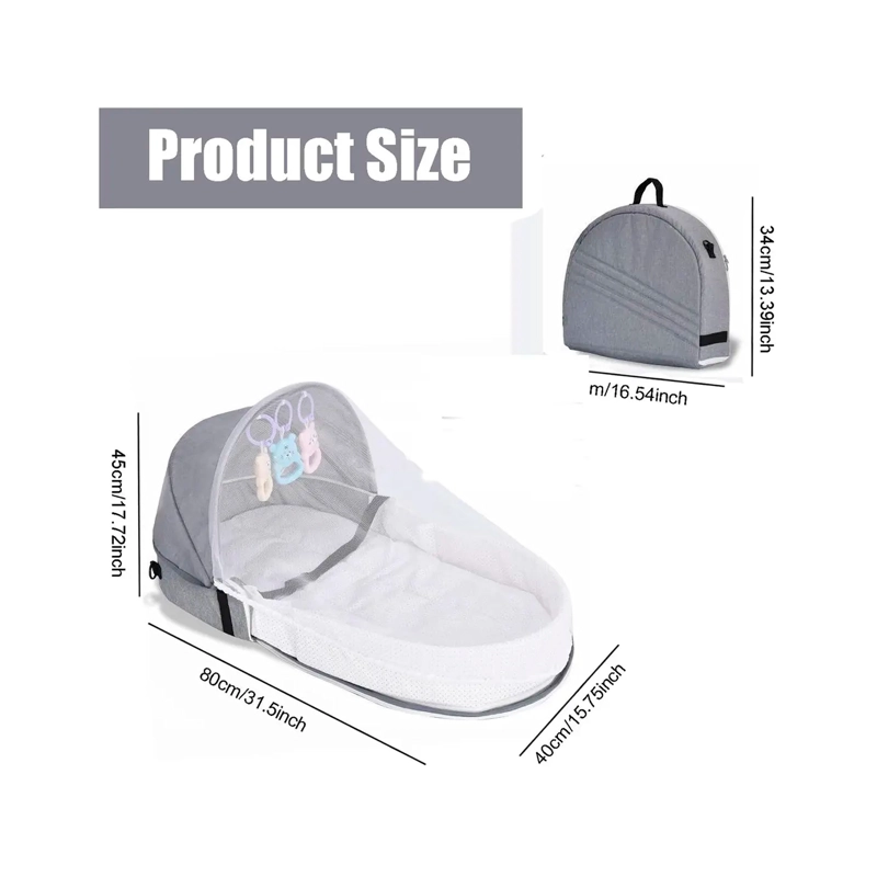 CAMA MOISE S PARA BEBE  PORTATIL PLEGABLE CON MOSQUITERA - 6