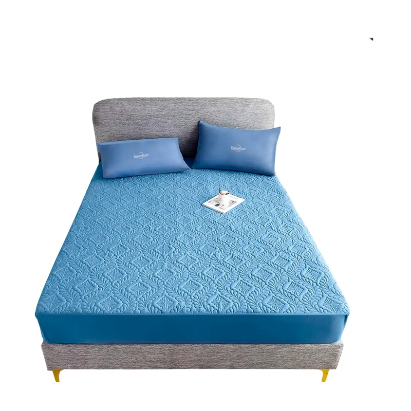 CUBRE COLCHON 2 PLAZAS PROTECTOR DE MANCHA IMPERMEABLE - 7
