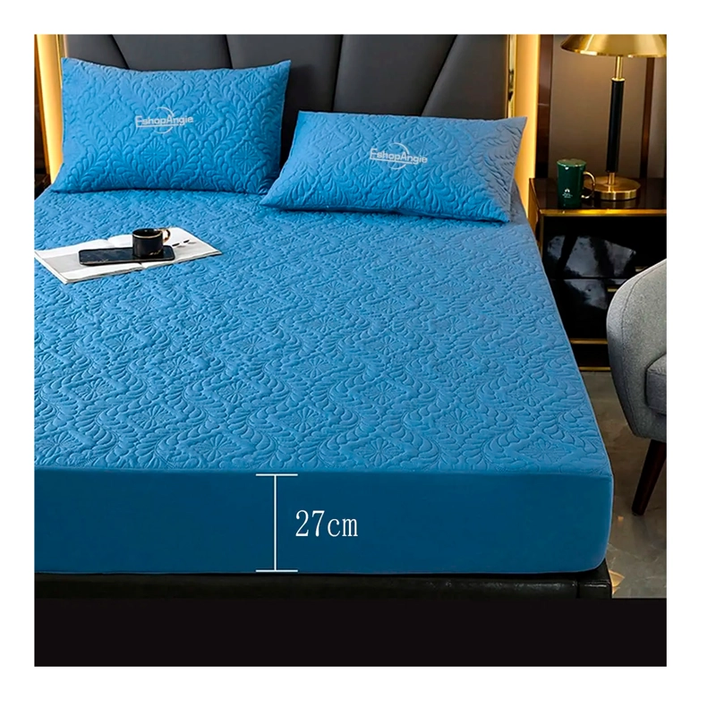 CUBRE COLCHON 2 PLAZAS PROTECTOR DE MANCHA IMPERMEABLE - 9