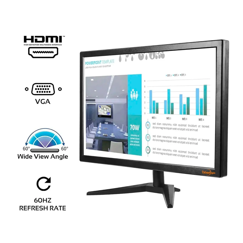 MONITOR PC PARA OFICINA 24'' HD DISPLAY 1920*1080 HDMI VGA - 5