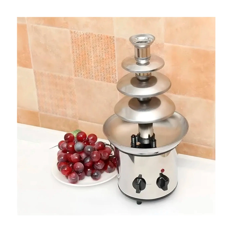 CASCADA FUENTE CHOCOLATE FONDUE 4 NIVELES ACERO INOXIDABLE - 4