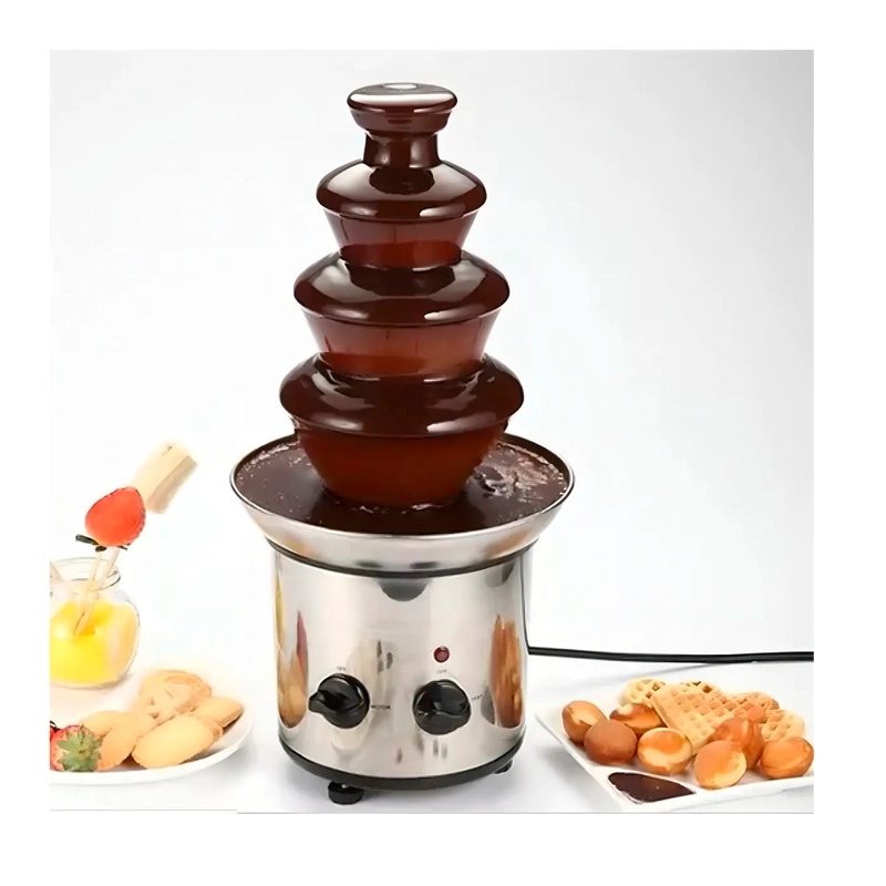 CASCADA FUENTE CHOCOLATE FONDUE 4 NIVELES ACERO INOXIDABLE - 5