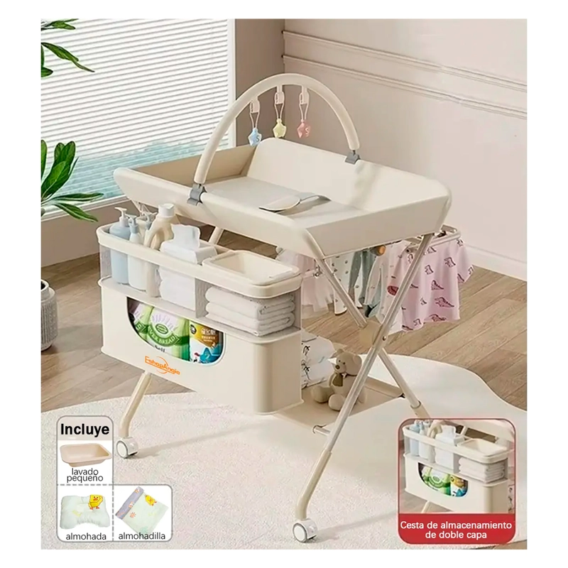 CAMBIADOR PORTATIL BEBE  PLEGABLE MULTIFUNCIONAL MUDADOR - 2