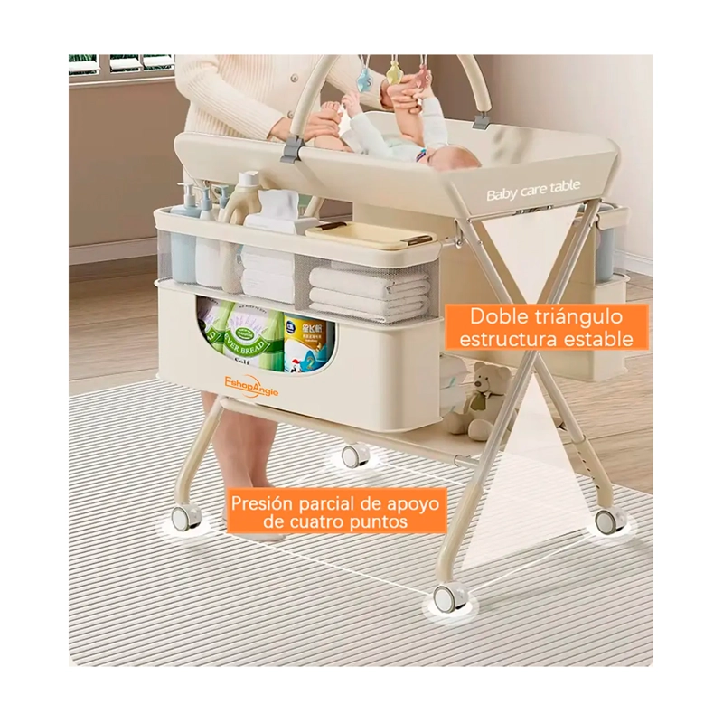 CAMBIADOR PORTATIL BEBE  PLEGABLE MULTIFUNCIONAL MUDADOR - 5
