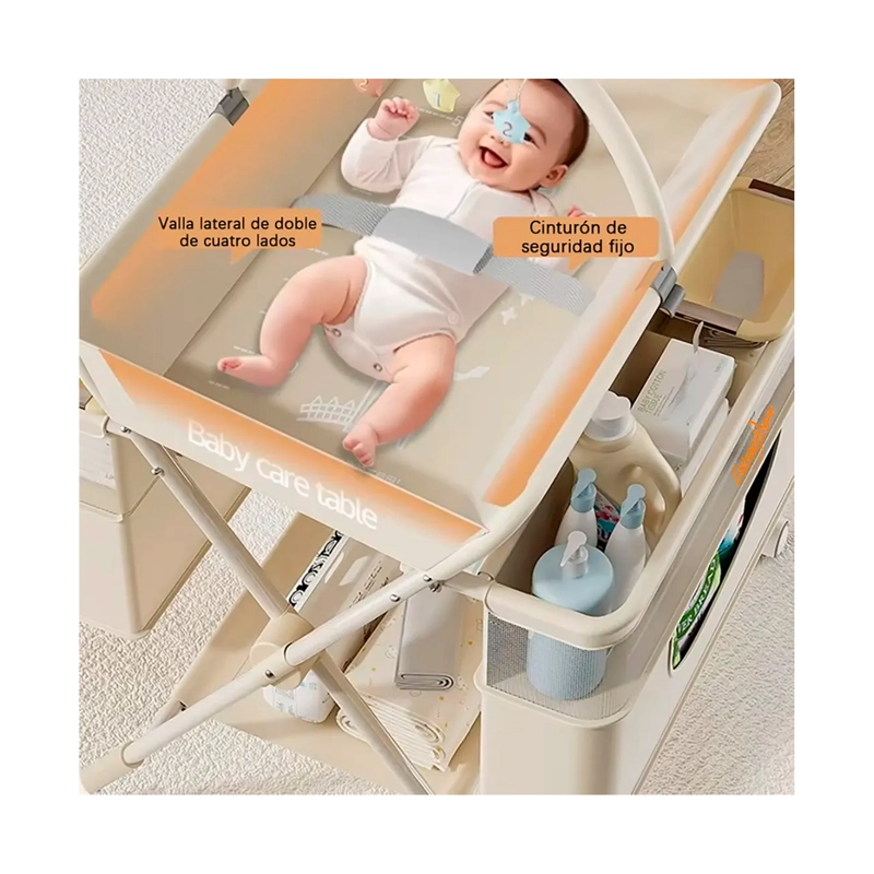CAMBIADOR PORTATIL BEBE  PLEGABLE MULTIFUNCIONAL MUDADOR - 6