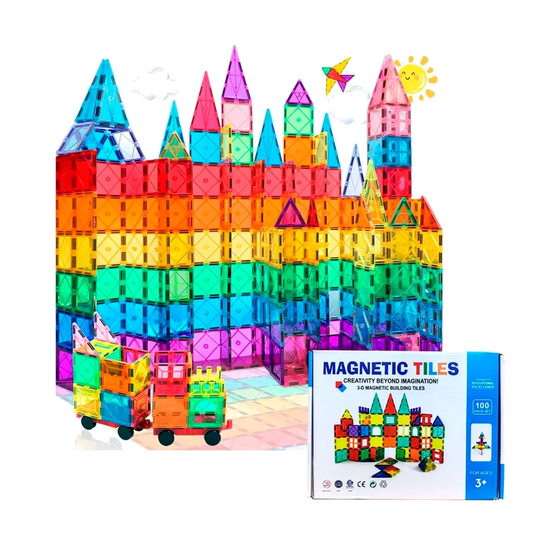 JUEGO DE BLOQUES DE CONSTRUCCION MAGNE TICOS 3D 100 PIEZAS - 1