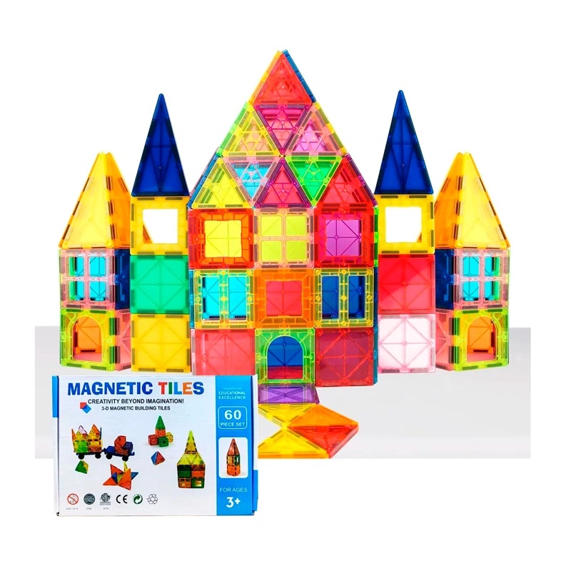 JUEGO DE BLOQUES DE CONSTRUCCION MAGNE TICOS 3D 60 PIEZAS - 1