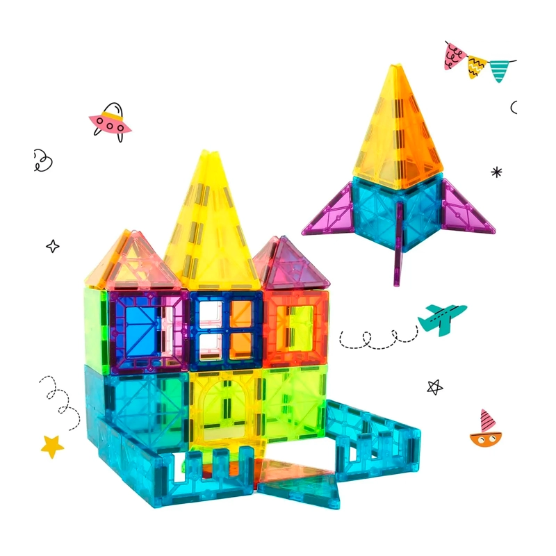 JUEGO DE BLOQUES DE CONSTRUCCION MAGNE TICOS 3D 60 PIEZAS - 5