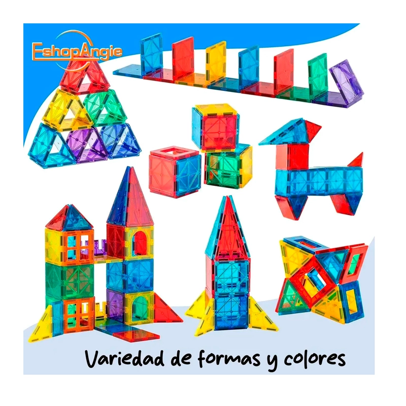 JUEGO DE BLOQUES DE CONSTRUCCION MAGNE TICOS 3D 88 PIEZAS - 2