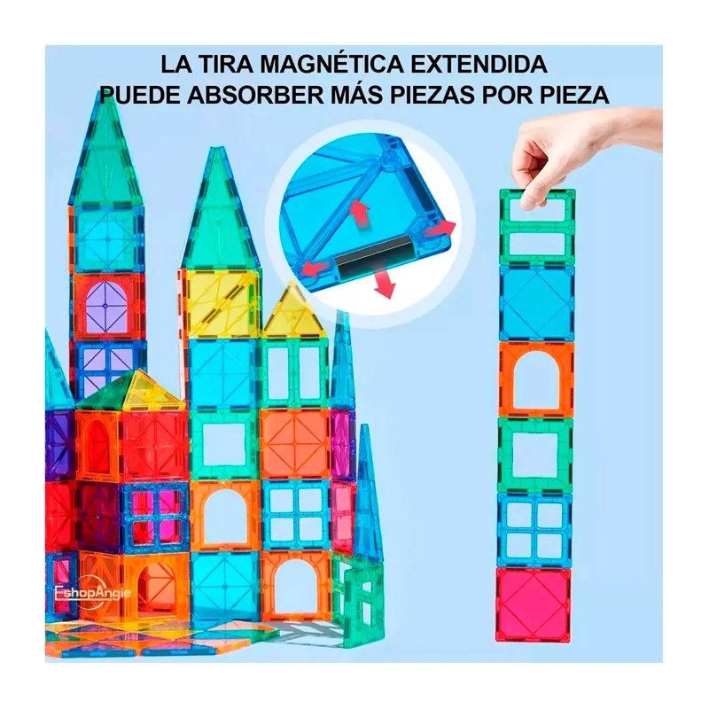 JUEGO DE BLOQUES DE CONSTRUCCION MAGNE TICOS 3D 88 PIEZAS - 3