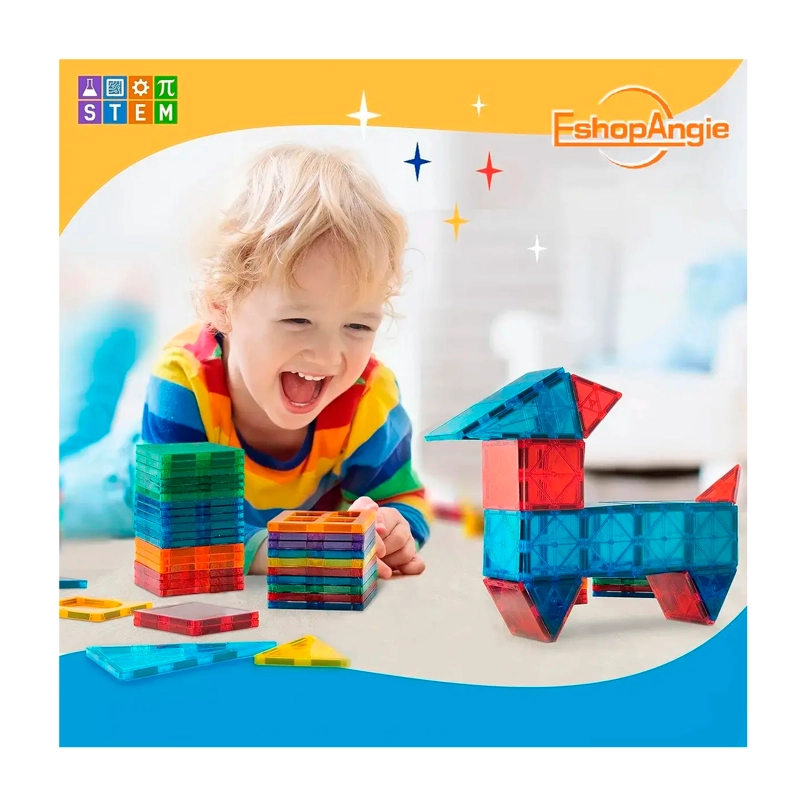 JUEGO DE BLOQUES DE CONSTRUCCION MAGNE TICOS 3D 88 PIEZAS - 5