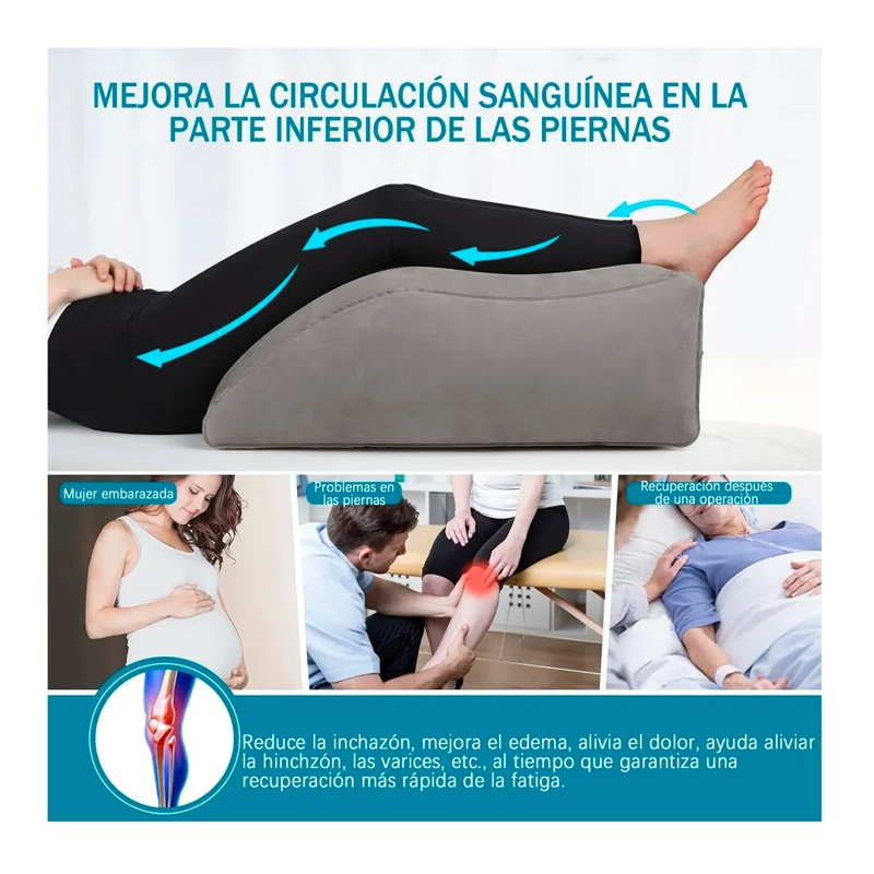 ALMOHADA CUÑA ELEVACION DE PIERNAS COJIN INFLABLE RELAJANTE - 2