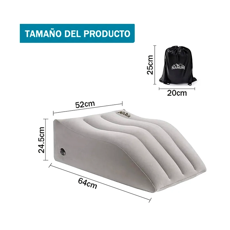 ALMOHADA CUÑA ELEVACION DE PIERNAS COJIN INFLABLE RELAJANTE - 6