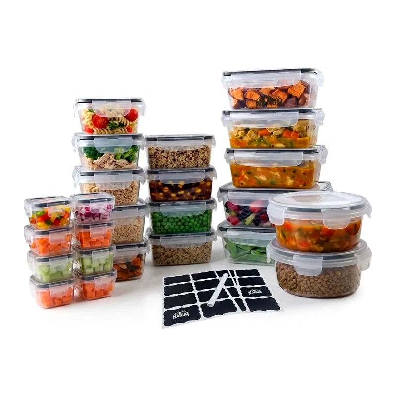 SET 24 RECIPIENTES CONTENEDORES HERME TICOS TAPER DE ALIMENTO - 1