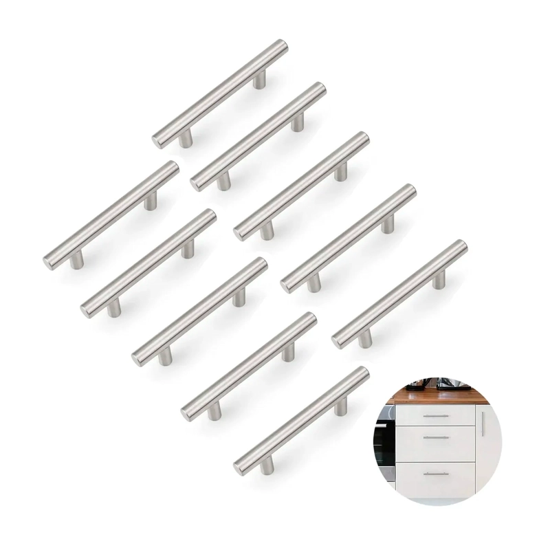 X10 MANILLAS TIRADORES ACERO INOXIDABLE 15CM PUERTAS CAJONES - 1