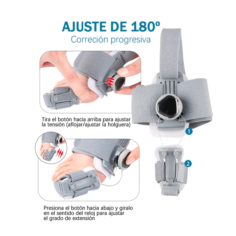 CORRECTOR DE JUANETES FERULA PERILLA AJUSTABLE ORTOPEDICA - 3