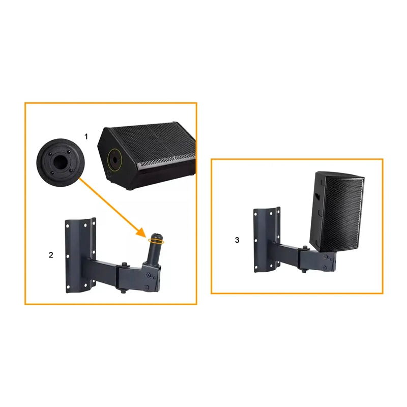 2PCS SOPORTE PARA PARLANTE MURO PARED AJUSTABLE EXTENSIBLE - 2