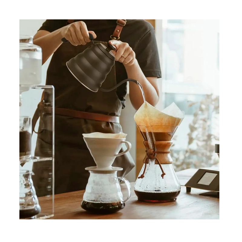 TETERA CUELLO DE CISNE CON TERMOMETRO CAFE TE HERVIDOR 1.2L - 2