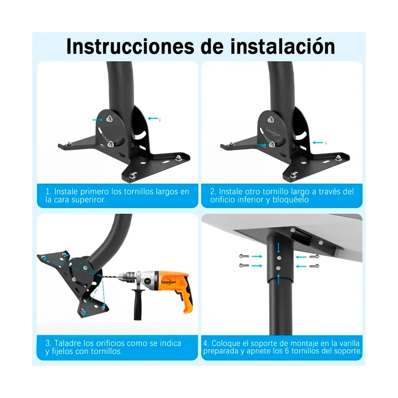 SOPORTE AJUSTABLE V3 PARA ANTENA STARLINK+KIT DE INSTALACION - 5