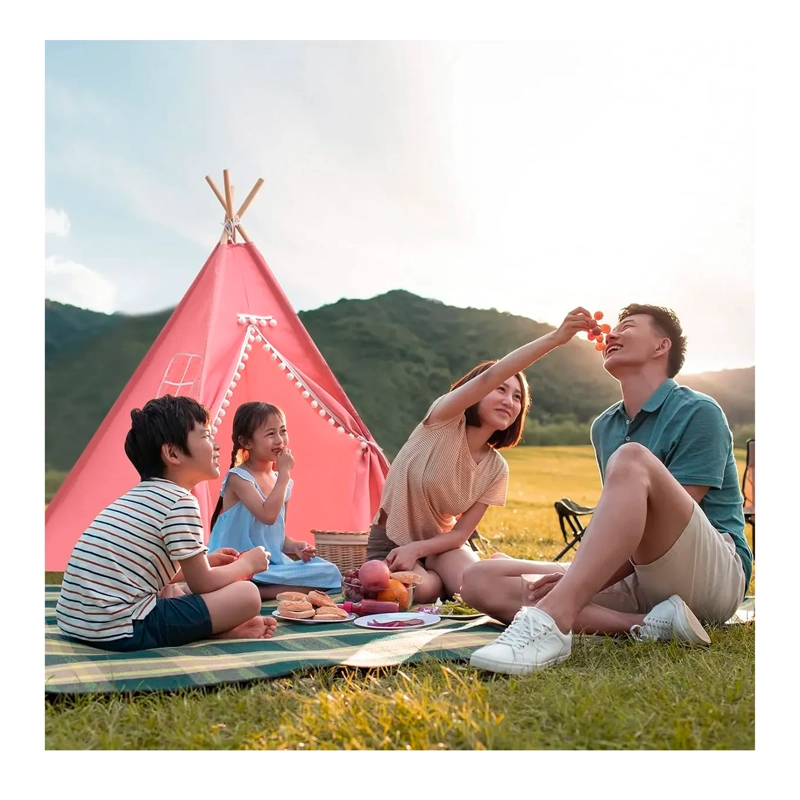 CARPA TIPI INFANTIL CASA DE JUEGOS DE NIÑOS DECORACION ROSA - 8
