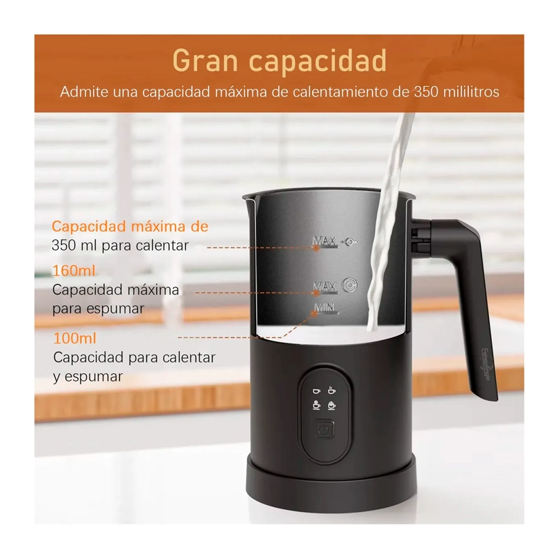 ESPUMADOR DE LECHE ELECTRICO 4 EN 1 BATIDOR CALENTADOR CAFE - 3