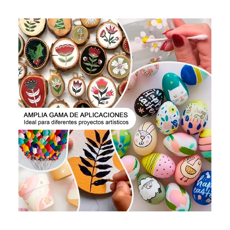 KIT DE PINTURA ACRILICA 24 COLORES 60 ML - 4