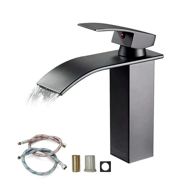 LLAVE MONOMANDO LAVAMANOS GRIFERIA BAÑO CASCADA MEZCLADOR - 1