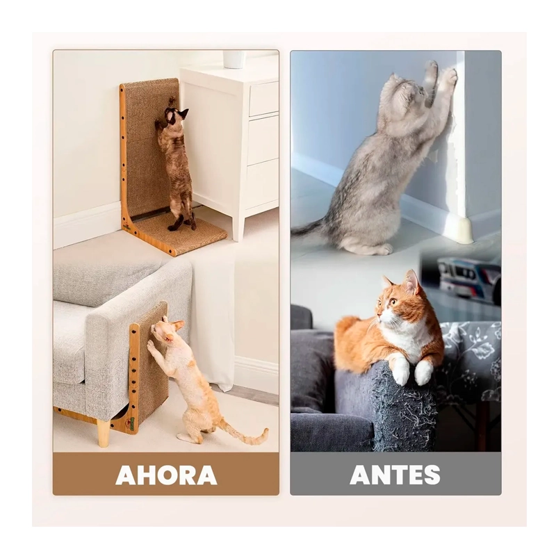 RASCADOR VERTICAL PARA GATOS EN FORMA DE L CARTON CORRUGADO - 3