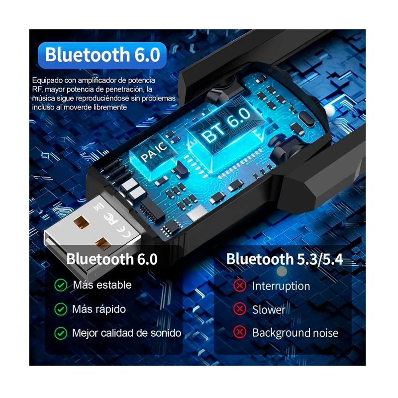 ADAPTADOR USB BLUETOOTH 6.0 COMPATIBLE DUAL-MODE - 2