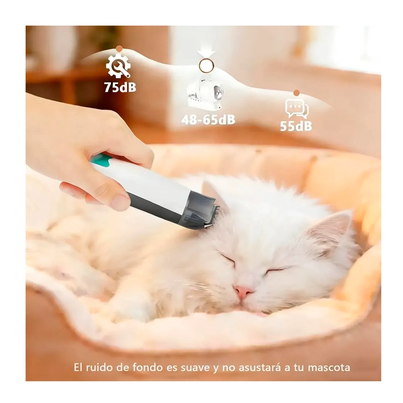KIT CORTAPELO ASPIRADORA PERROS GATOS ASEO MASCOTAS 2 EN 1 - 3