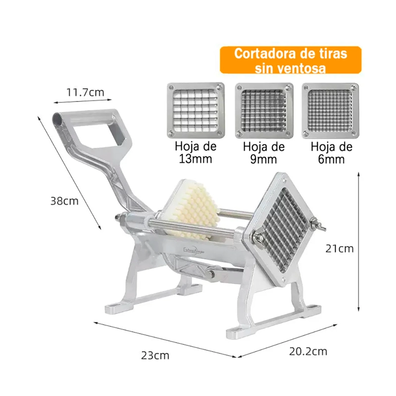 CORTADORA DE PAPAS MANUAL PICADORA DE BASTONES 3 CUCHILLAS - 5