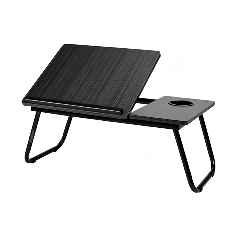 MESA PARA LAPTOP PLEGABLE PORTATIL AJUSTABLE CON POSAVASOS - 1