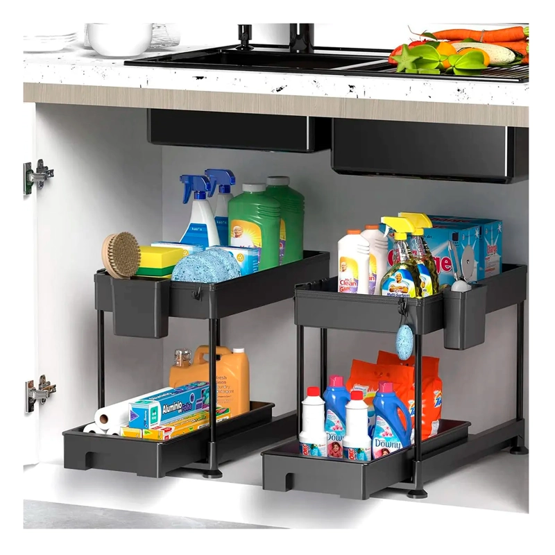 ORGANIZADOR MULTIFUNCIONAL DE COCINA BAÑO ESTANTE DESLIZANTE - 2