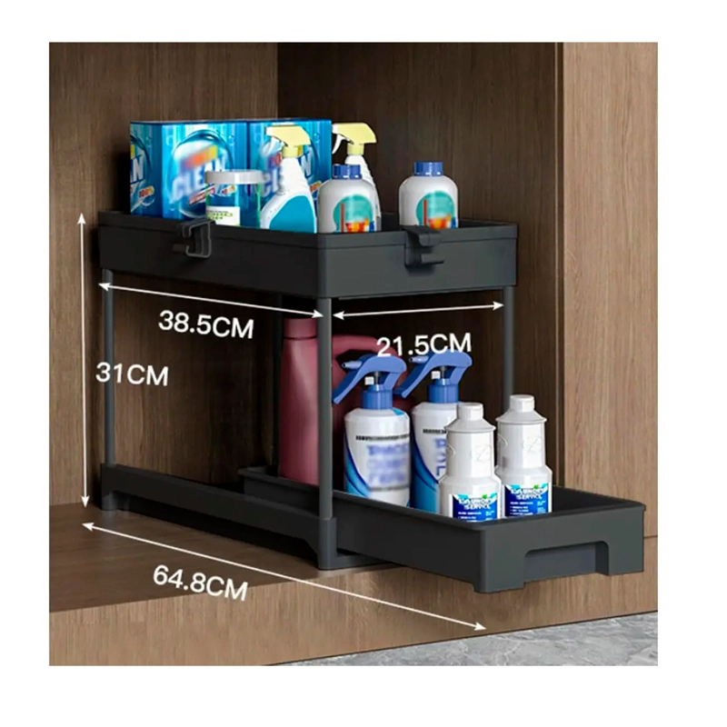ORGANIZADOR MULTIFUNCIONAL DE COCINA BAÑO ESTANTE DESLIZANTE - 5