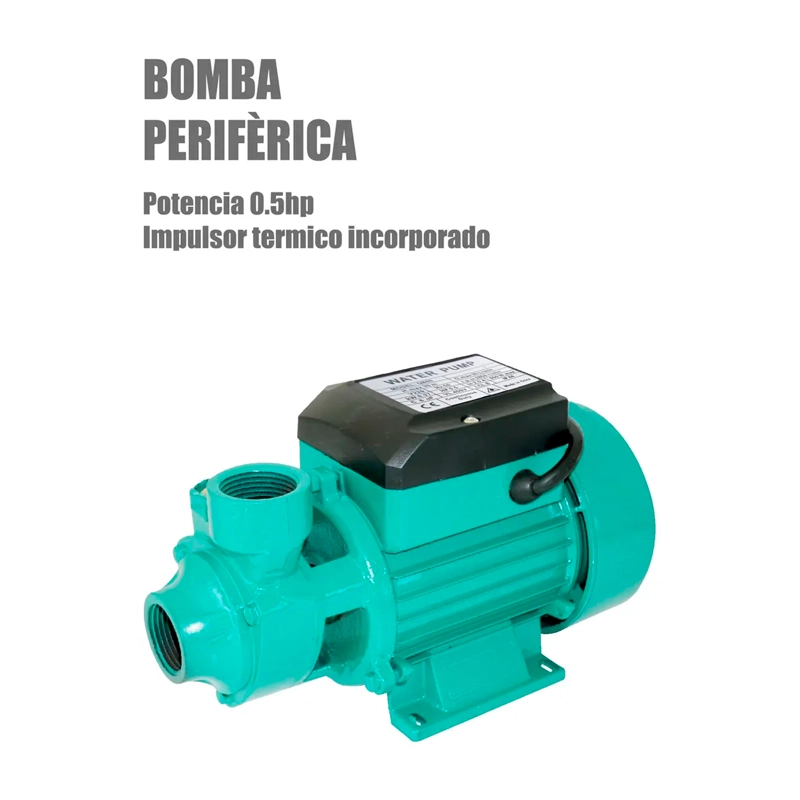 BOMBA DE AGUA PERIFE RICA 0.5HP 35L/MIN QB60 50HZ - 3