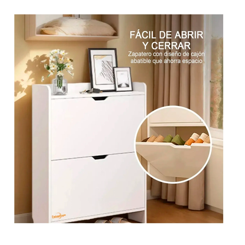 ZAPATERO MUEBLE CAJONERA ORGANIZADOR PARA ZAPATOS 2 NIVELES - 4