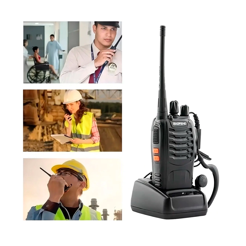 PACK 2 RADIO TRANSMISOR WALKIE TALKIE BF-888S MANOS LIBRE - 4