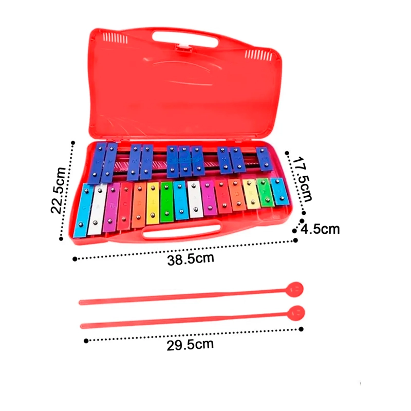 METALOFONO CROMATICO XILOFONO 25 NOTAS CON MALETA - 4