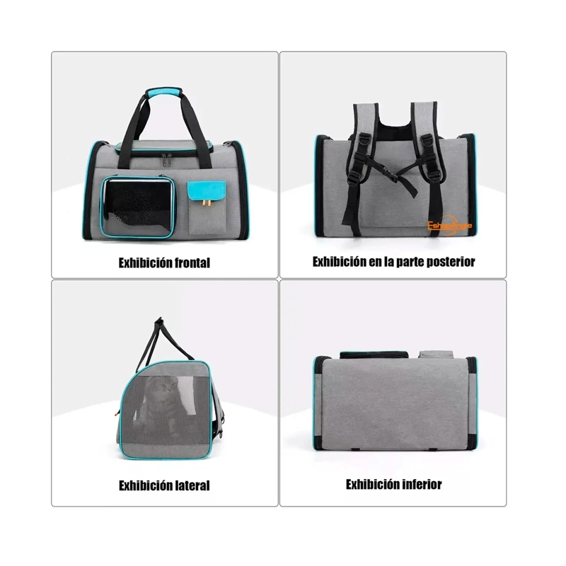 BOLSO TRANSPORTADOR PARA MASCOTA VIAJE MOCHILA TRANSPIRABLE - 2