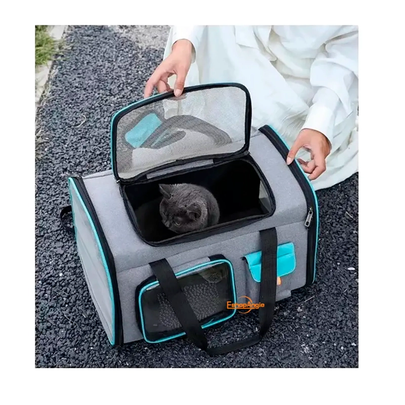 BOLSO TRANSPORTADOR PARA MASCOTA VIAJE MOCHILA TRANSPIRABLE - 4