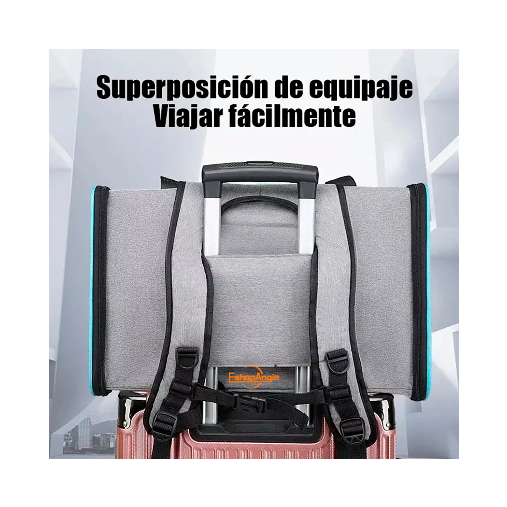 BOLSO TRANSPORTADOR PARA MASCOTA VIAJE MOCHILA TRANSPIRABLE - 6