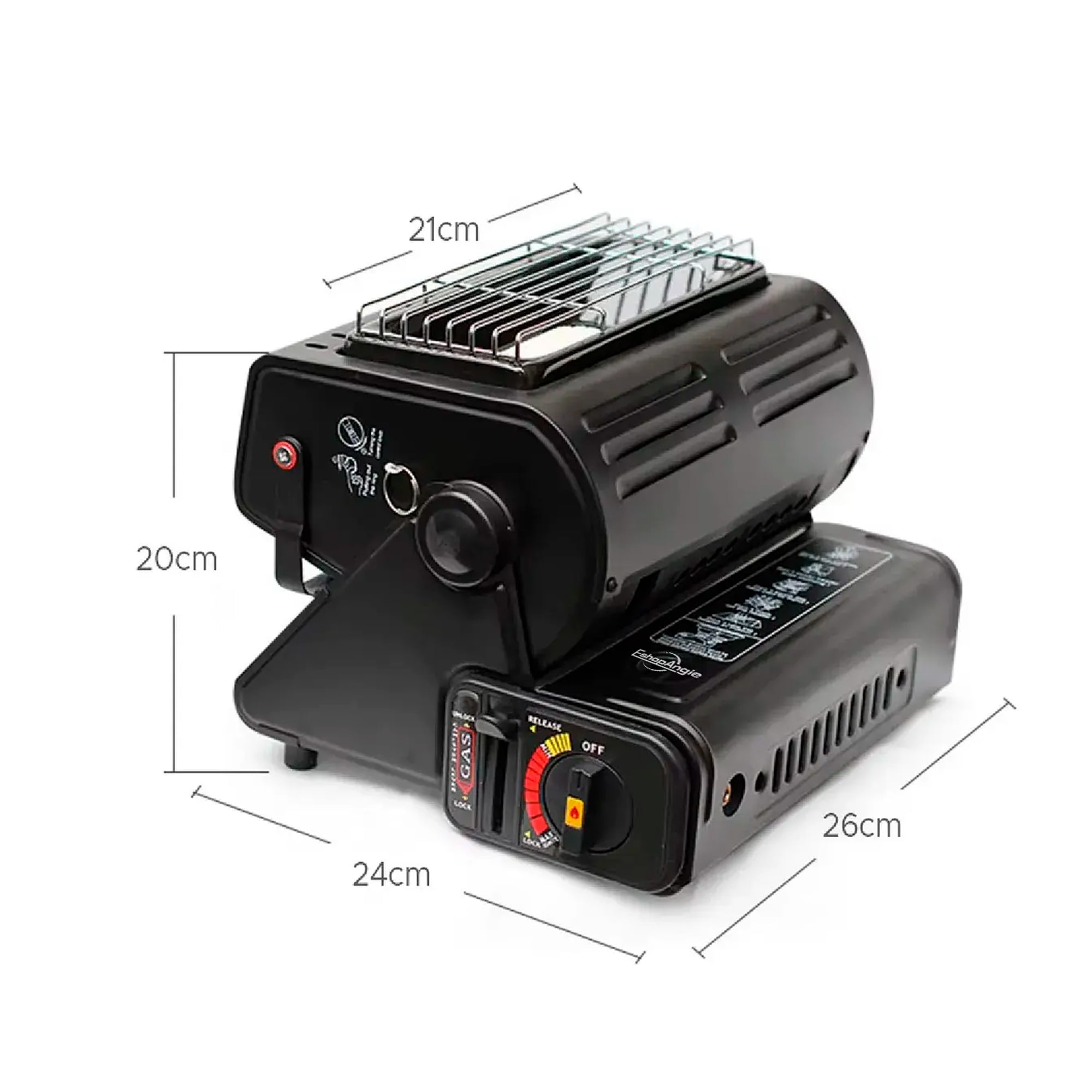 CALEFACTOR COCINILLA GAS HIBRIDA 2 EN 1 PORTATIL CAMPING - 8