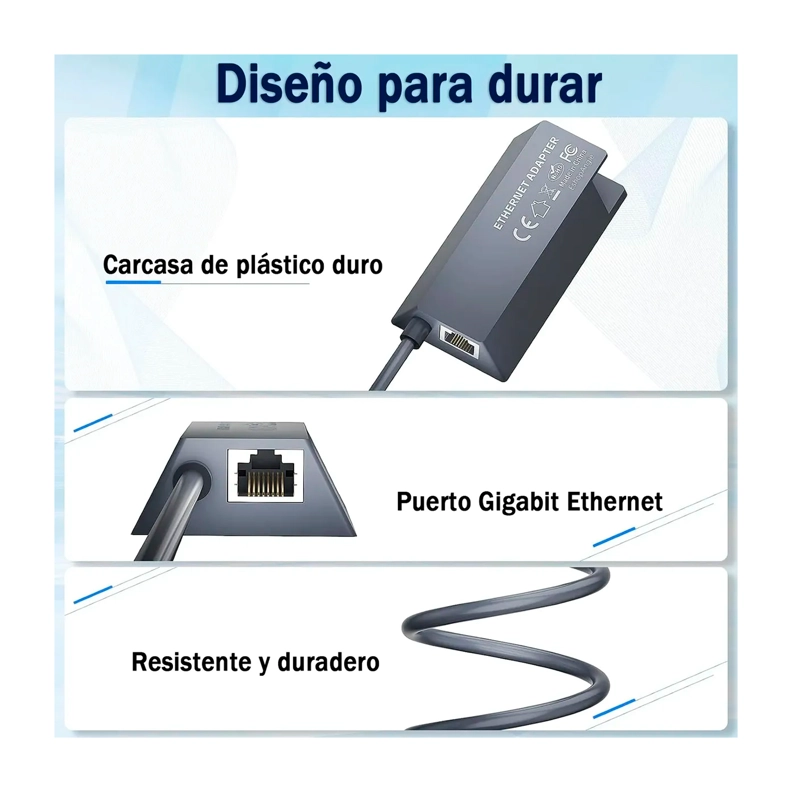ADAPTADOR CABLE ETHERNET RJ45 A TIPO C STARLINK GEN2/V2 - 6